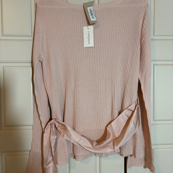 Sundance Catalog- Fontain Sweater Cashmere Blend Ballet Pink Sz L NWT - Picture 3 of 7